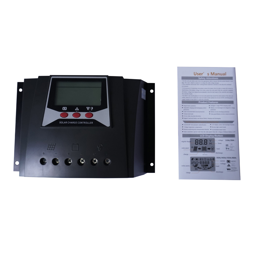 Solar Charge Controller 60A 12V 24V 36V 48V Auto Max 100V PV Input PWM Regulator