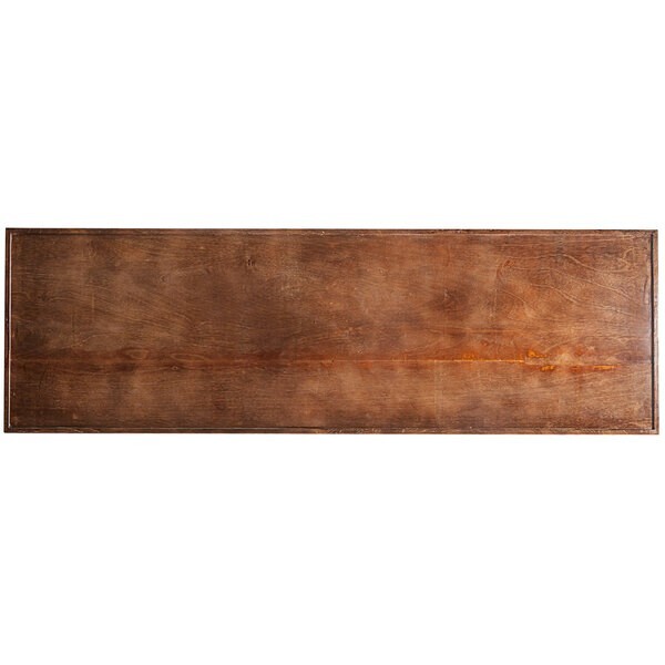 30'' x 96" Rectangular Butcher Block style Restaurant Table Top in Vintage Wood