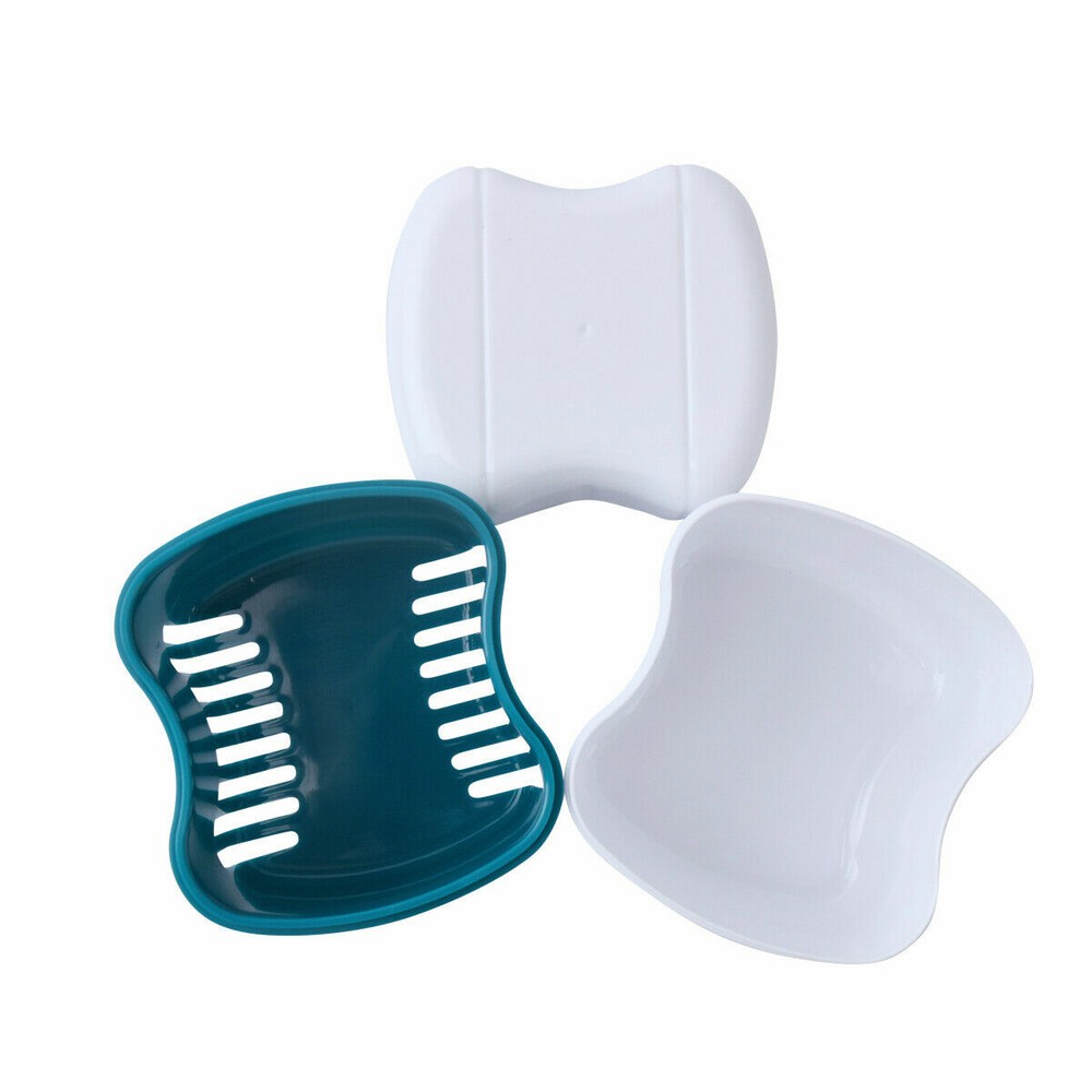 Denture Bath Appliance False Teeth Box Storage Case Rinsing Basket Container New