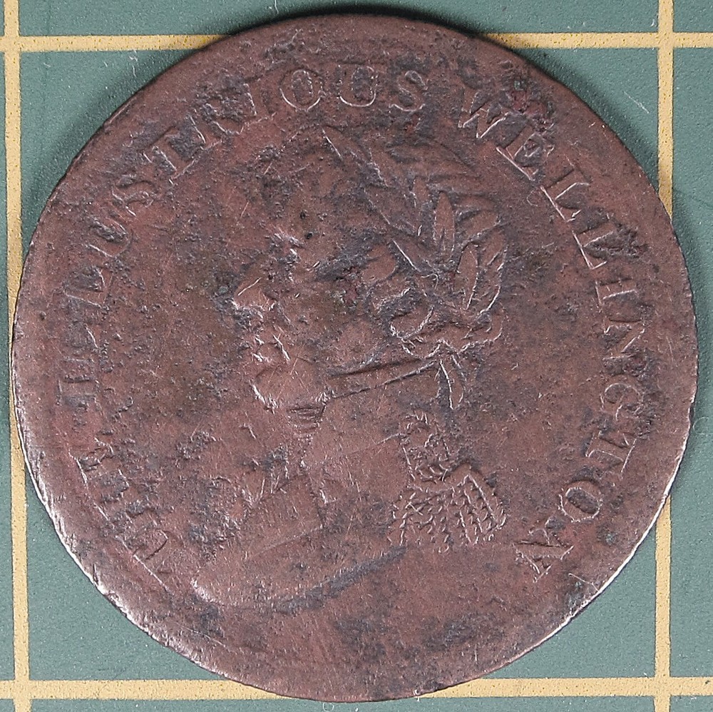 1816 Wellington halfpenny token WE-10A1