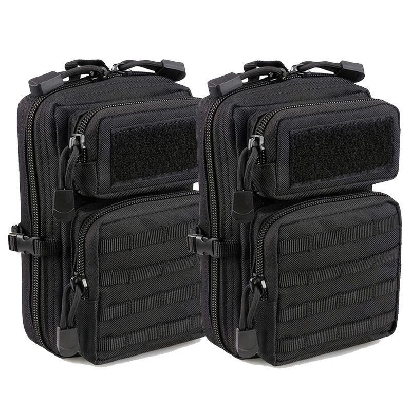 2-Pack Tactical MOLLE Pouches for EDC Gear and Essentials
