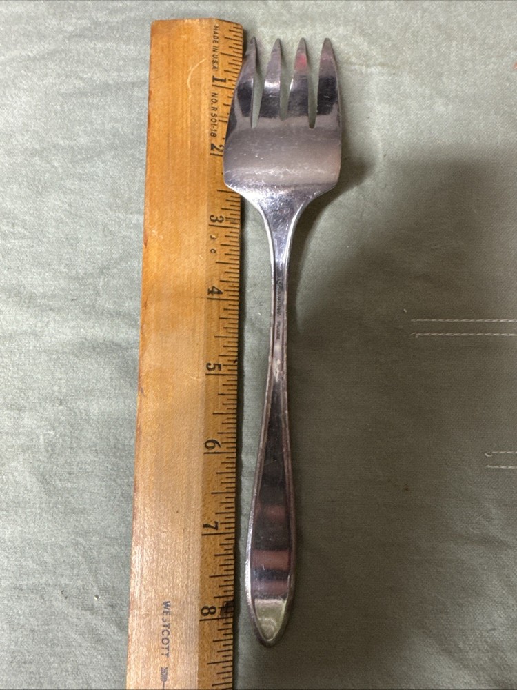 ONEIDA c1917 ADAM SILVERPLATED LARGE "8 3/8" COLD MEAT/ SERVING FORK