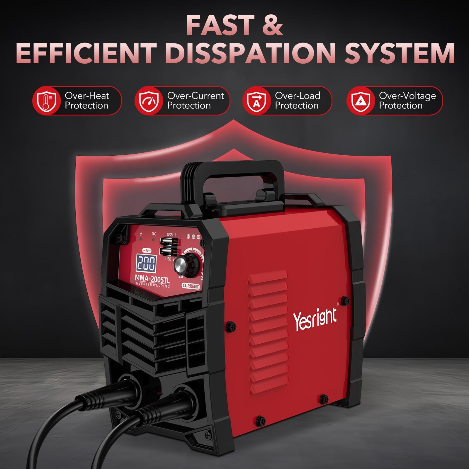 Mini Stick Welder 200A, 110V Portable IGBT Inverter with Auto-Darkening Goggles