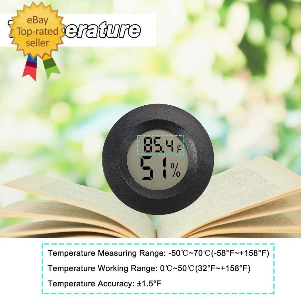 Mini Hygrometer Digital Thermometer Humidity Meter 2 Pack Hygrometer Thermometer