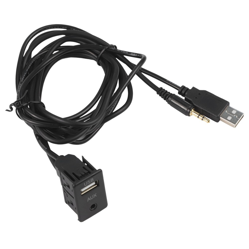 Flush Mount Connector Car AUX USB Adapter 12V Voltage Compatibility For Car