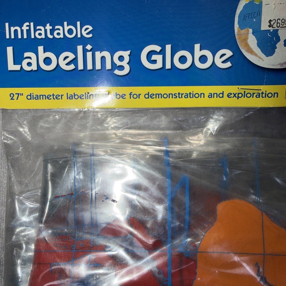 Replogle Inflatable Globe for Demonstration & Exploration Clear 27 inch LER 2438