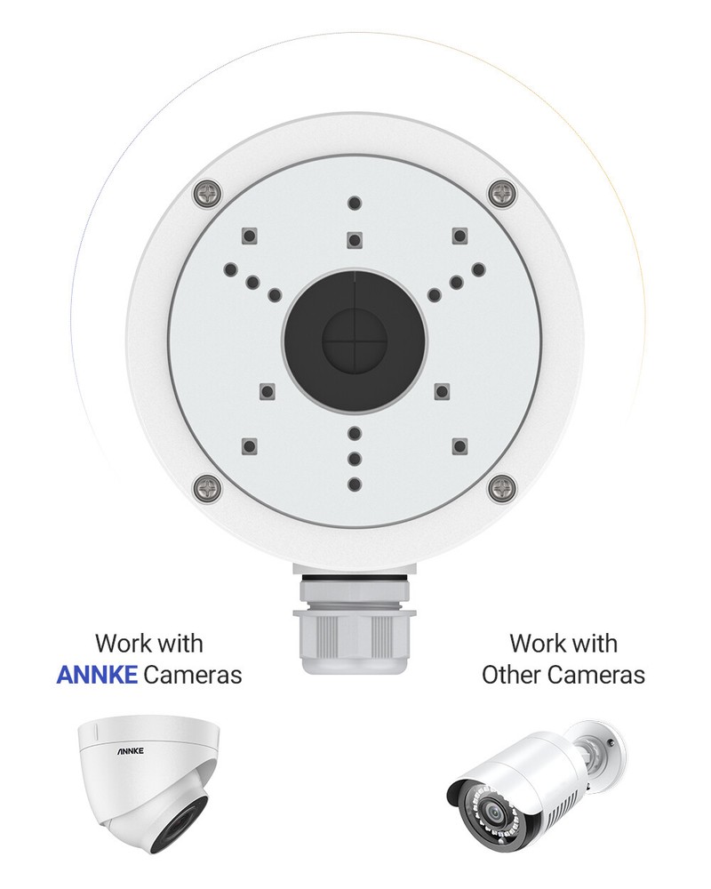 ANNKE Junction Box Wall Mount Bracket for Select CCTV Security Camera Waterproof