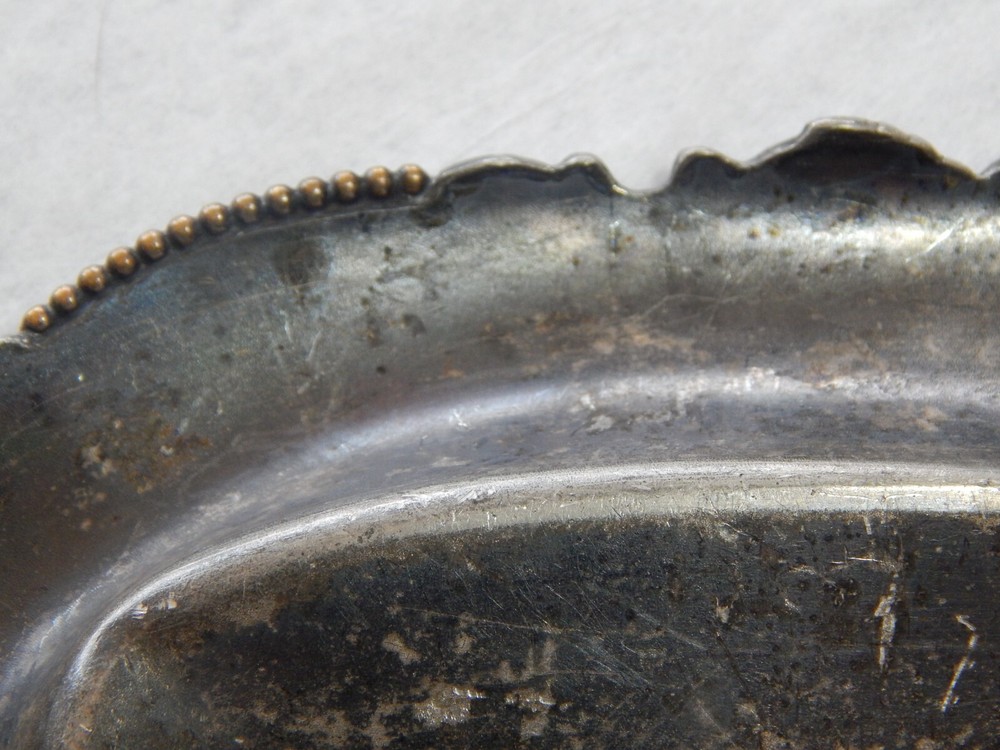 Antique Victorian E.G. Webster & Son Silverplated Crumb Catcher
