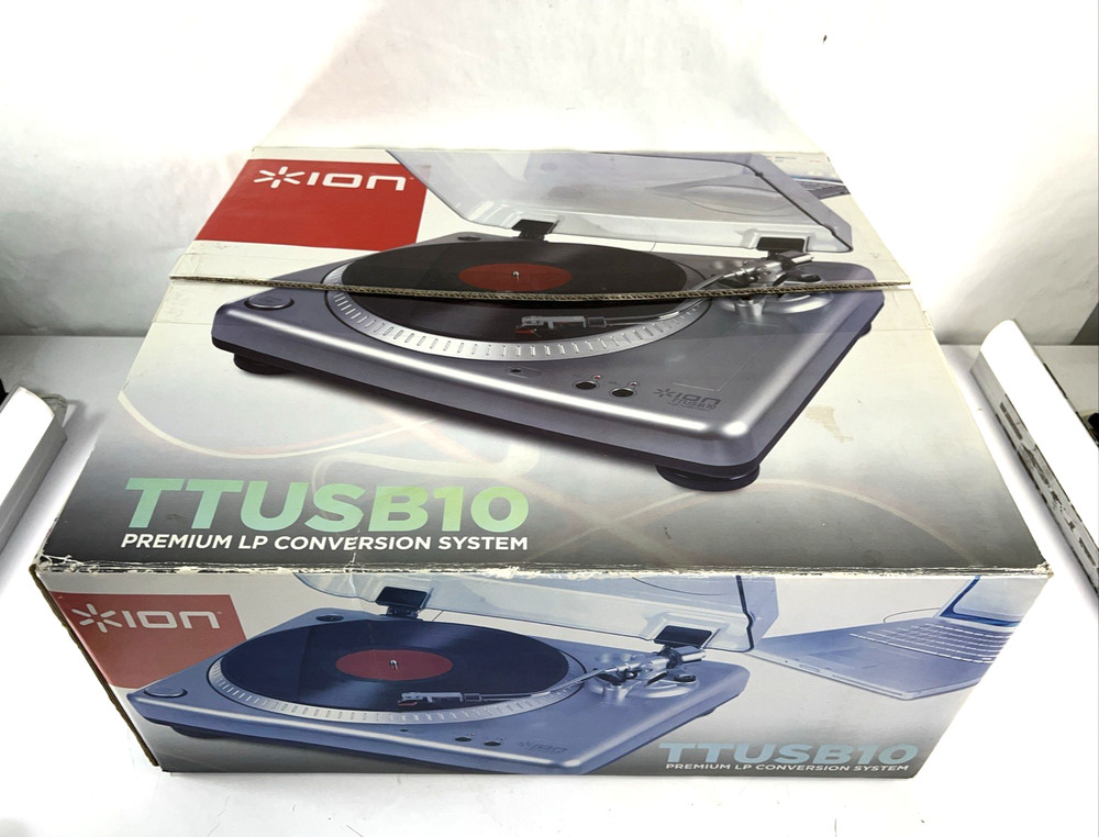 Ion TTUSB10 Premium LP Conversion Turntable USB Record Player **NEW IN OPEN BOX!