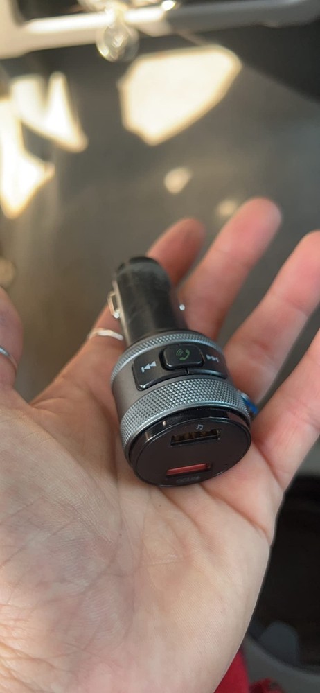 Bluetooth 5.3 FM Transmitter for Car, 3.0 Wireless Bluetooth FM Radio Adapter Mu