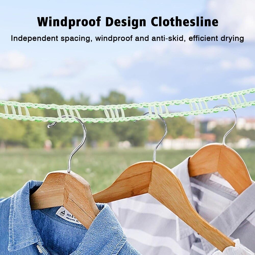 Clothesline,3 Pack Clotheslines for Outside, Adjustable Clothes Lineï¼ŒWindpr...