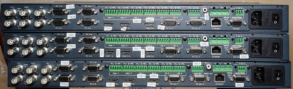 3 Kramer VP-731 Presentation Scaler/Switcher w Ethernet Control 9 Input Set Lot