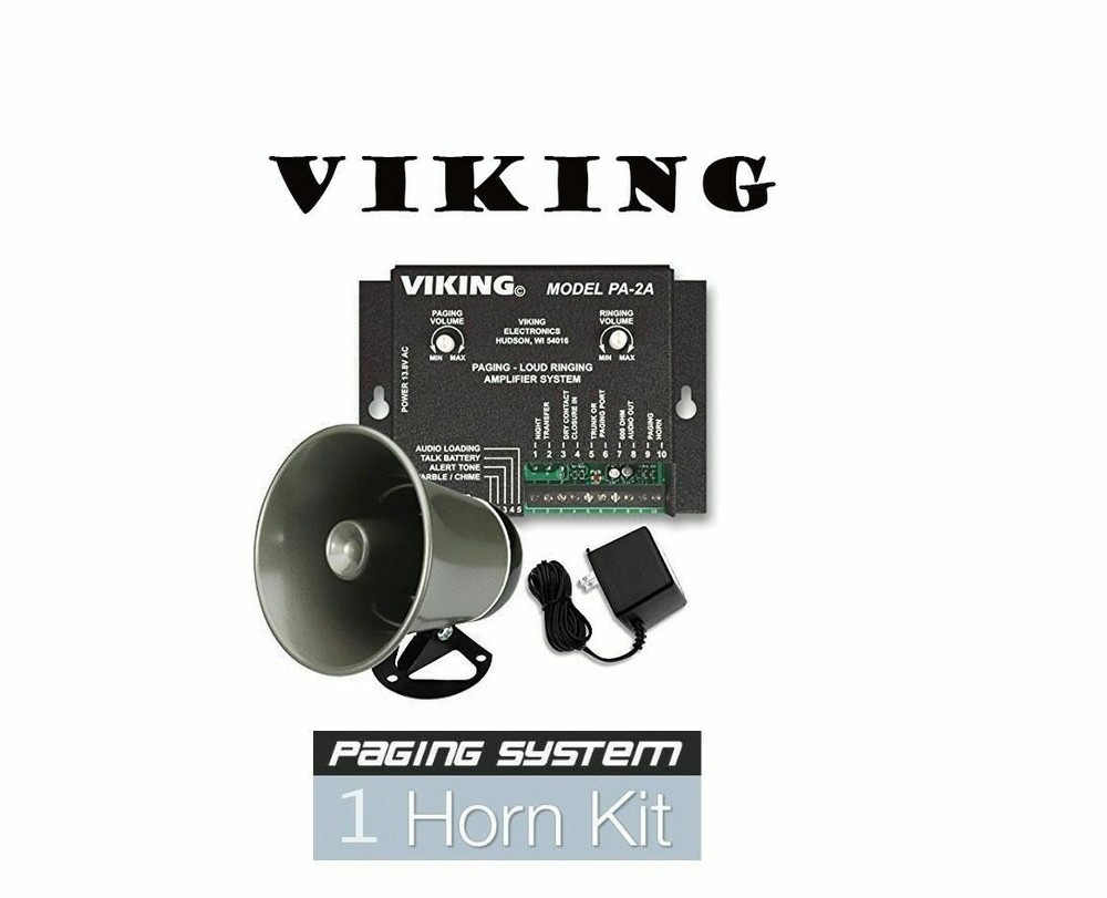Viking Intercom Paging System with Amplifier and Powered Speaker PA