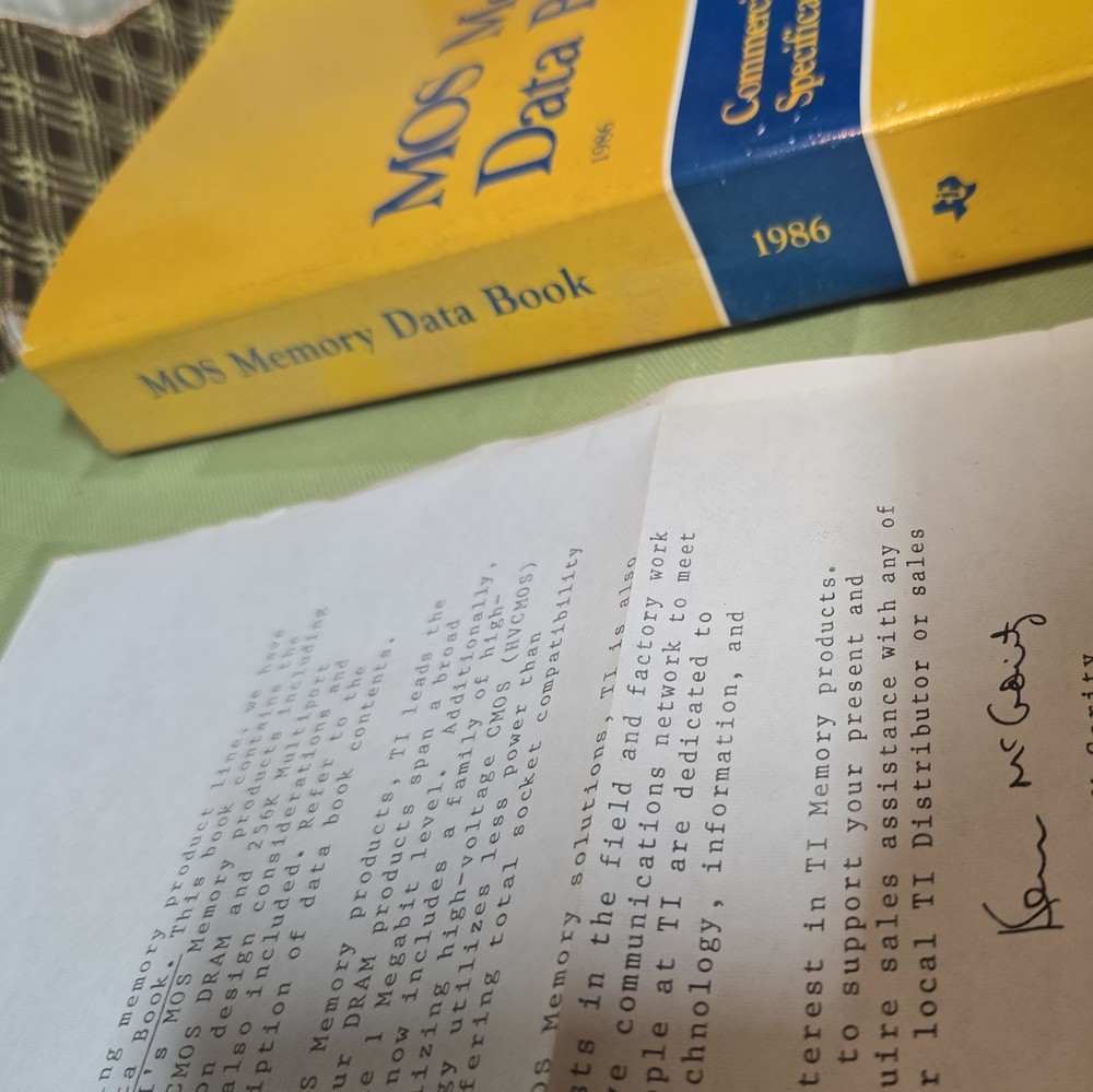 Electronics Manual Texas Instruments MOS Memory Data Book 1984