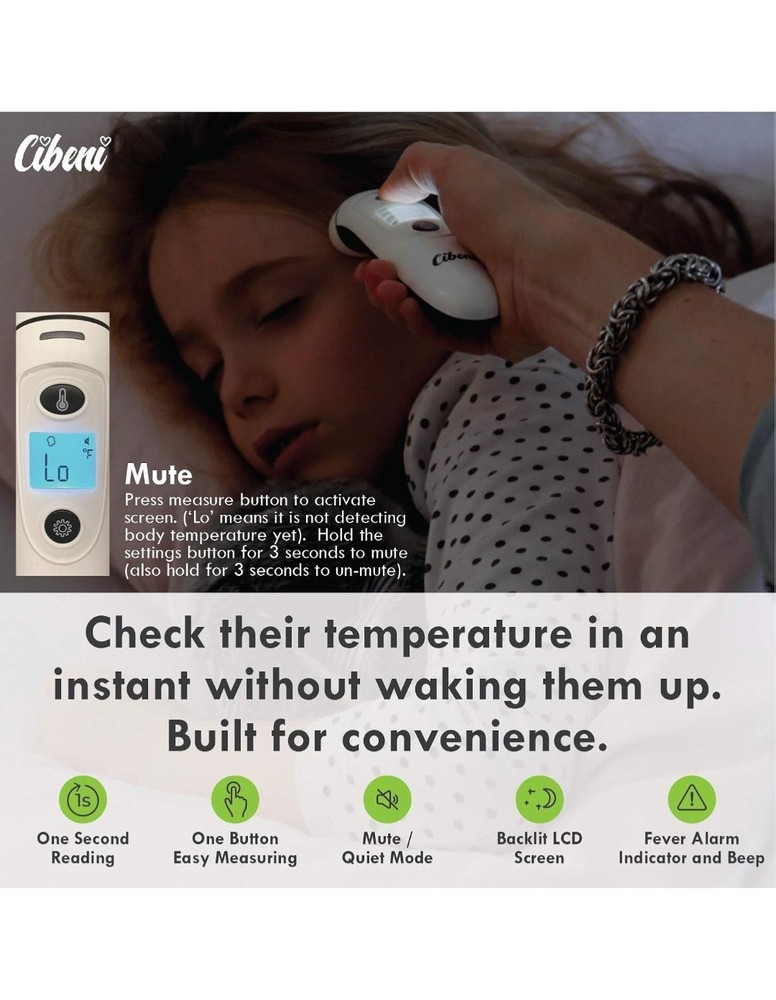 Cibeni Multi-functional Digital Infrared Forehead and Ear Thermometer FDA & CE