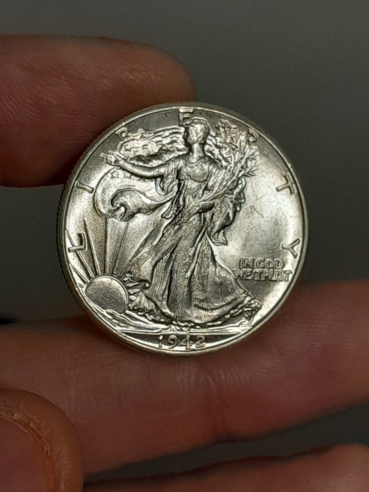 1942- P Walking Liberty Half Dollar BU+ #3