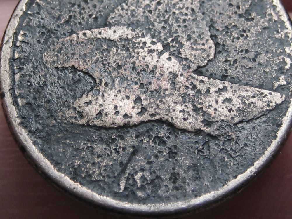1857 Flying Eagle Penny One Cent- About Good Details