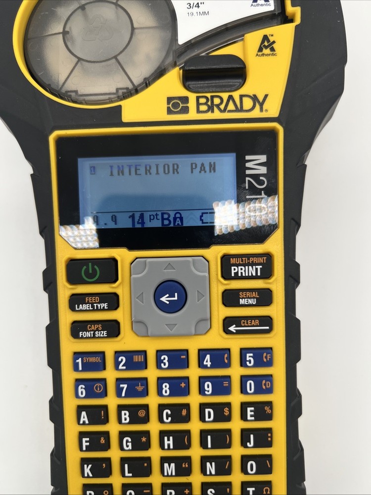 Brady M210 Handheld Label Maker Printer Wall Charger Missing Great Condition