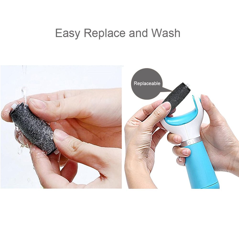 Extra Coarse Replacement Roller 12 Pack Black Compatible with Amope Pedi