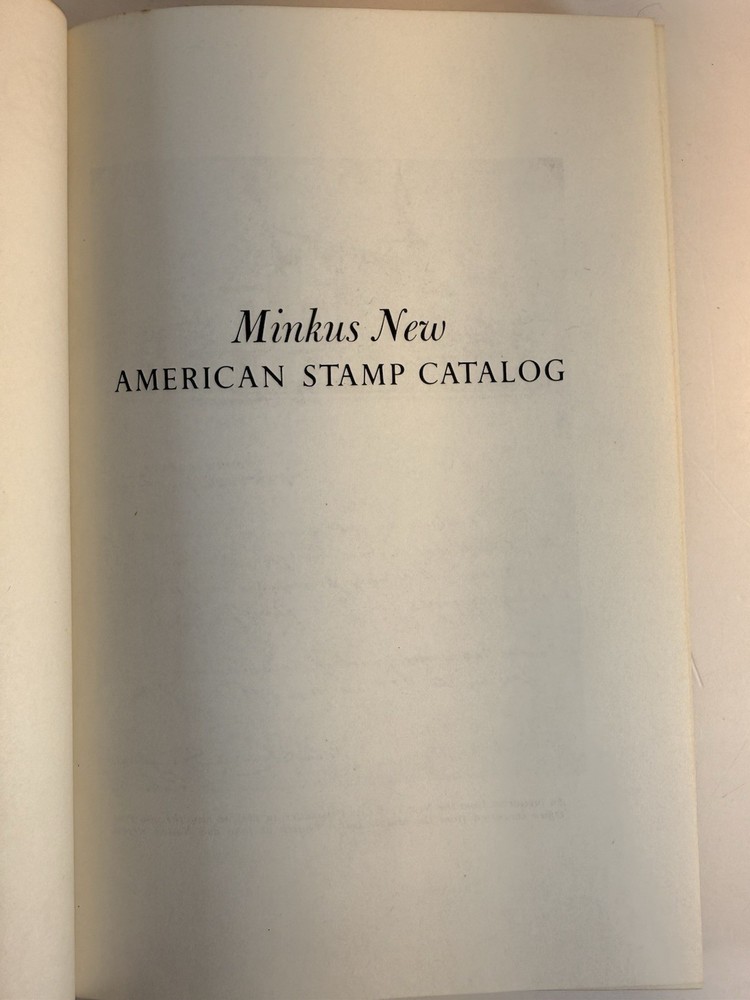 Minkus New American Stamp Catalog 1962 8th Ed 1st Printing HC/DJ