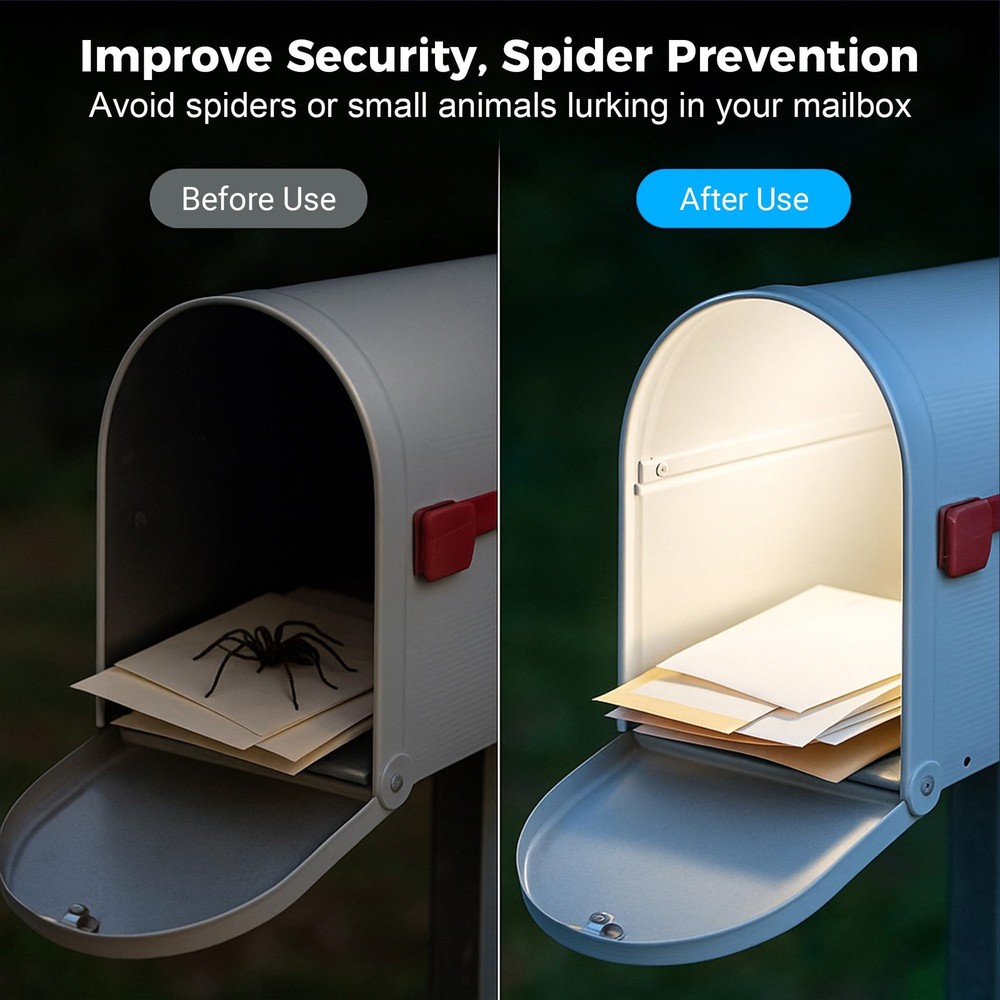 Rechargeable Mailbox Light, Wireless Motion Sensor Mailbox Lights, Magnetic L...