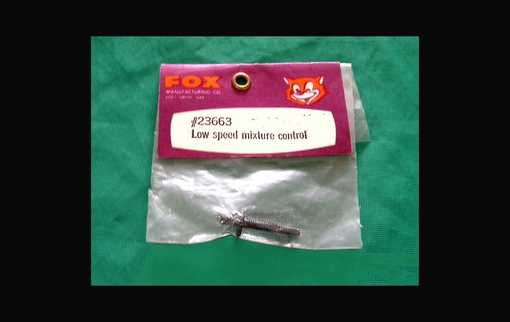 FOX Engine Part LOW SPEED MIXTURE CONTROL # 23663 Factory Sealed