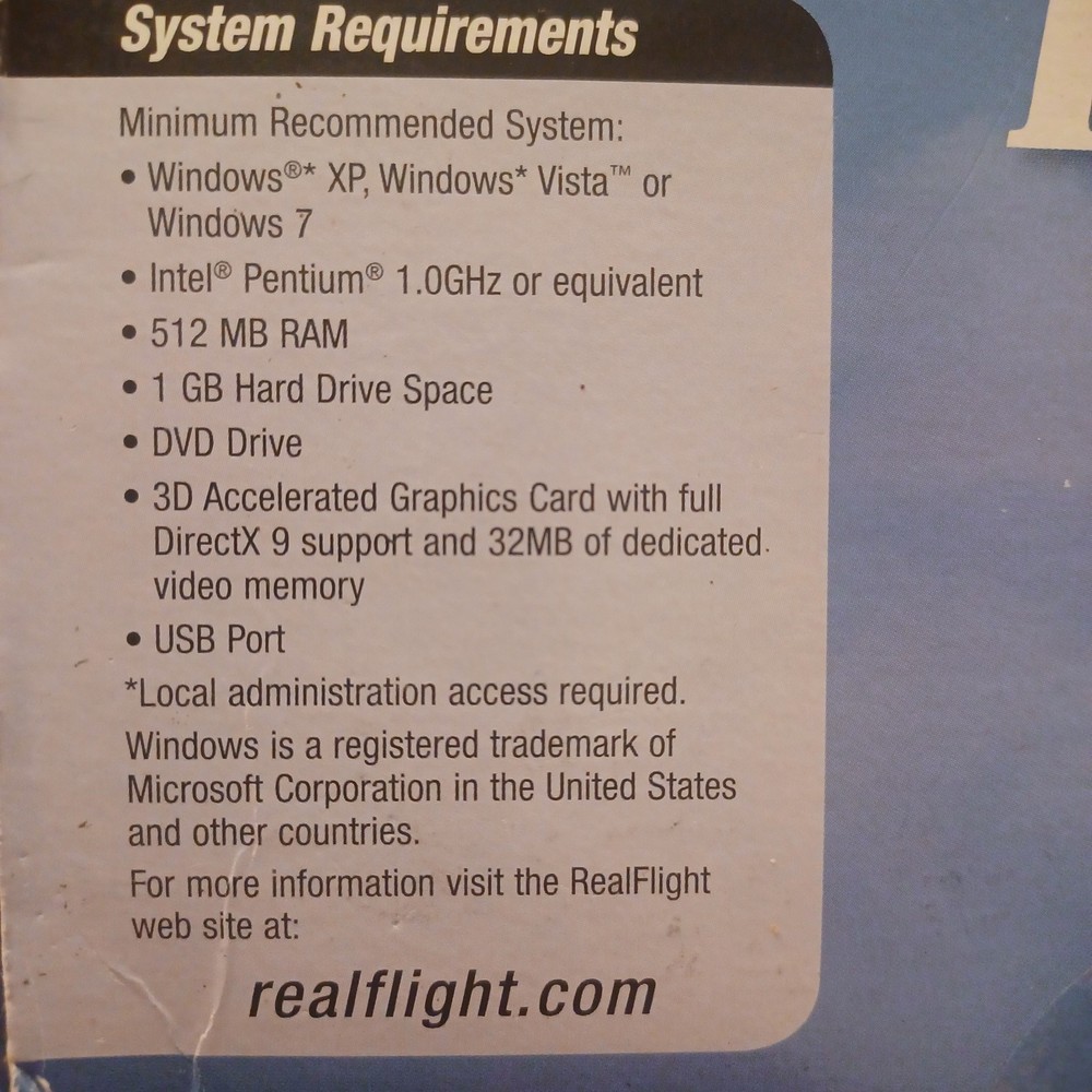 Real Flight R/C Flight Simulator Basic W/ DVD Controller Great Planes