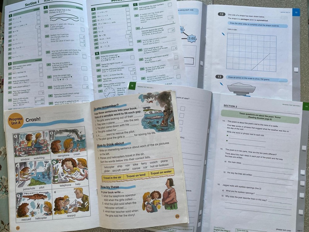 Key Stage 2 Workbooks - Maths, English, Comprehension