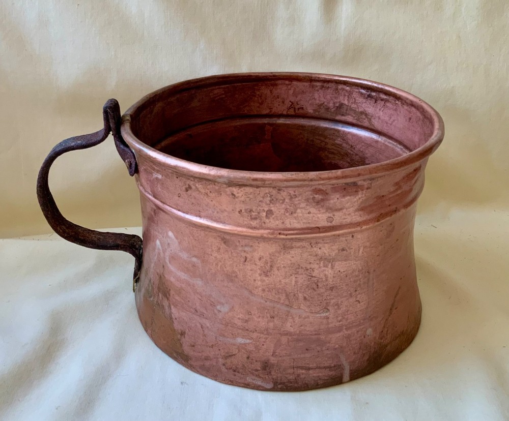 Primitive Copper Pot / Cauldron / Tankard - Dovetail Joints