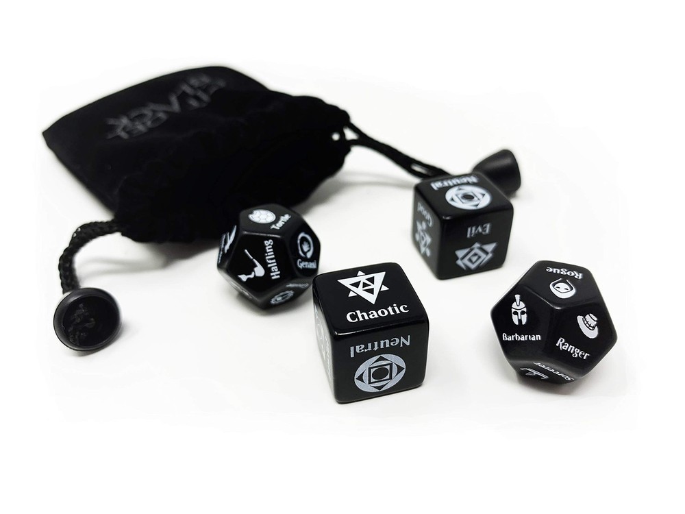 Character Randomizer Dice Set Randomize Class, Race, & Alignment for Charact...