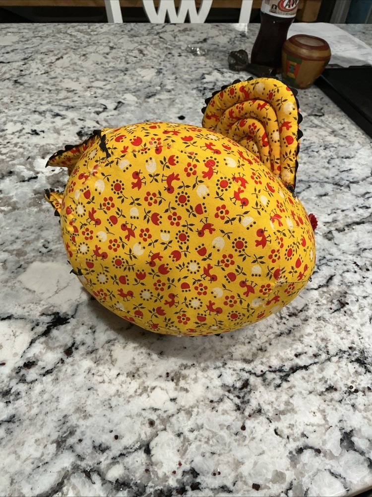 Vintage Fabric Chicken Door Stop