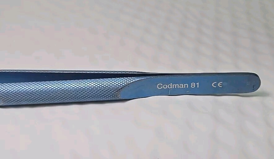 Codman 80-1732 Surgical Titanium Rohoton Dressing Forceps 7" Serrated