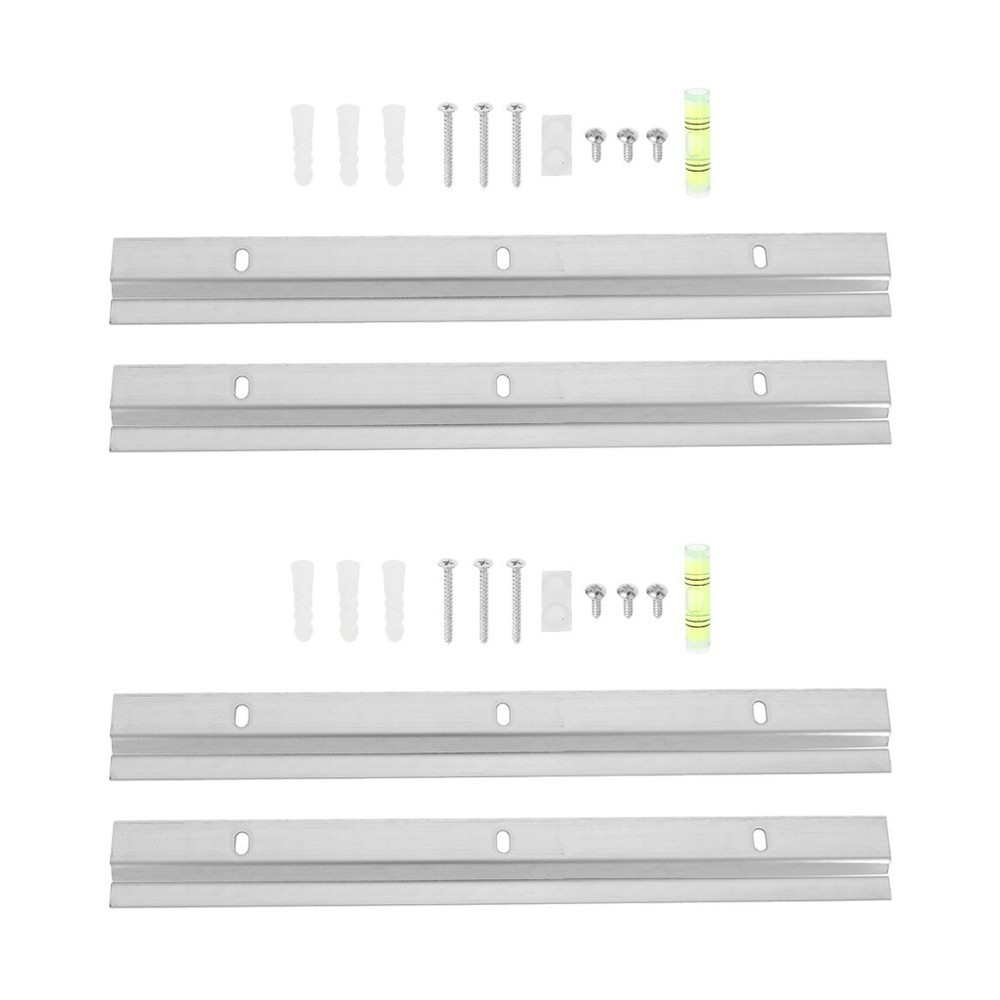 2 Sets Frame Clips Hanging Kit Wall Hanger Picture Hooks for Rail