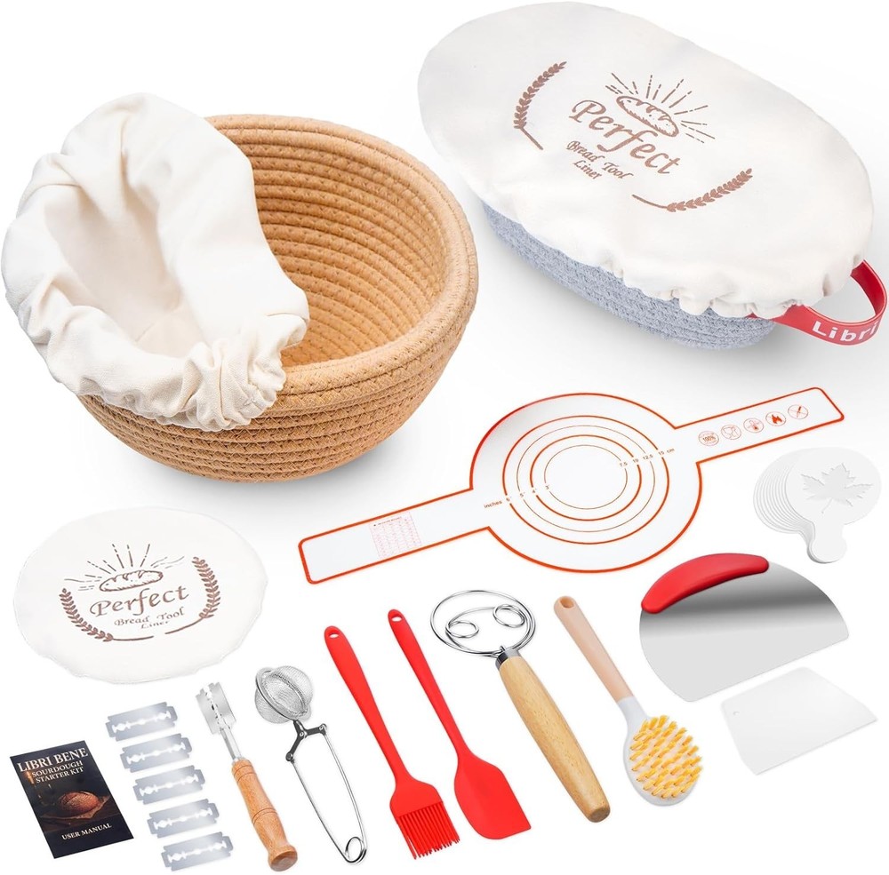 sourdough Bread Baking Supplies,Bread Proofing Basket,Sourdough Proofing Bask...