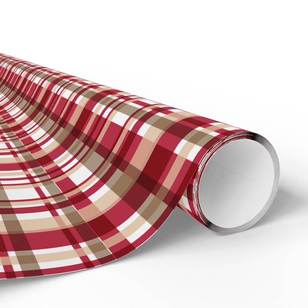 Red And Tan Print Wrapping Papers