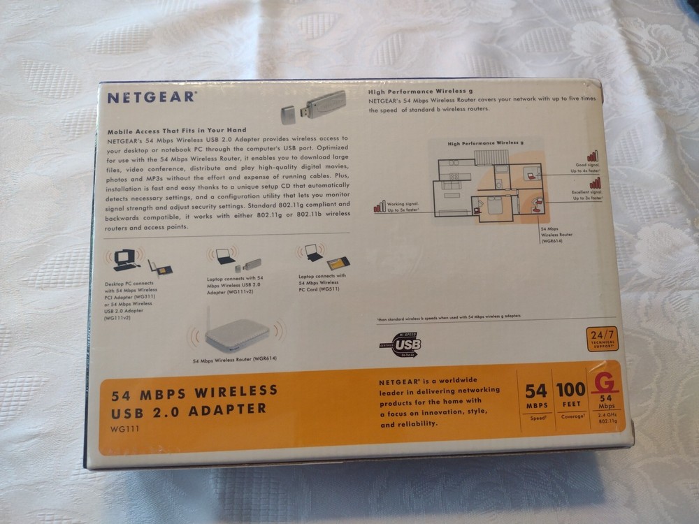 Netgear 54 MBPS Wireless USB 2.0 Adaptor - WG111