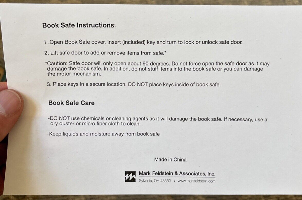 Book Safe Holy Bible