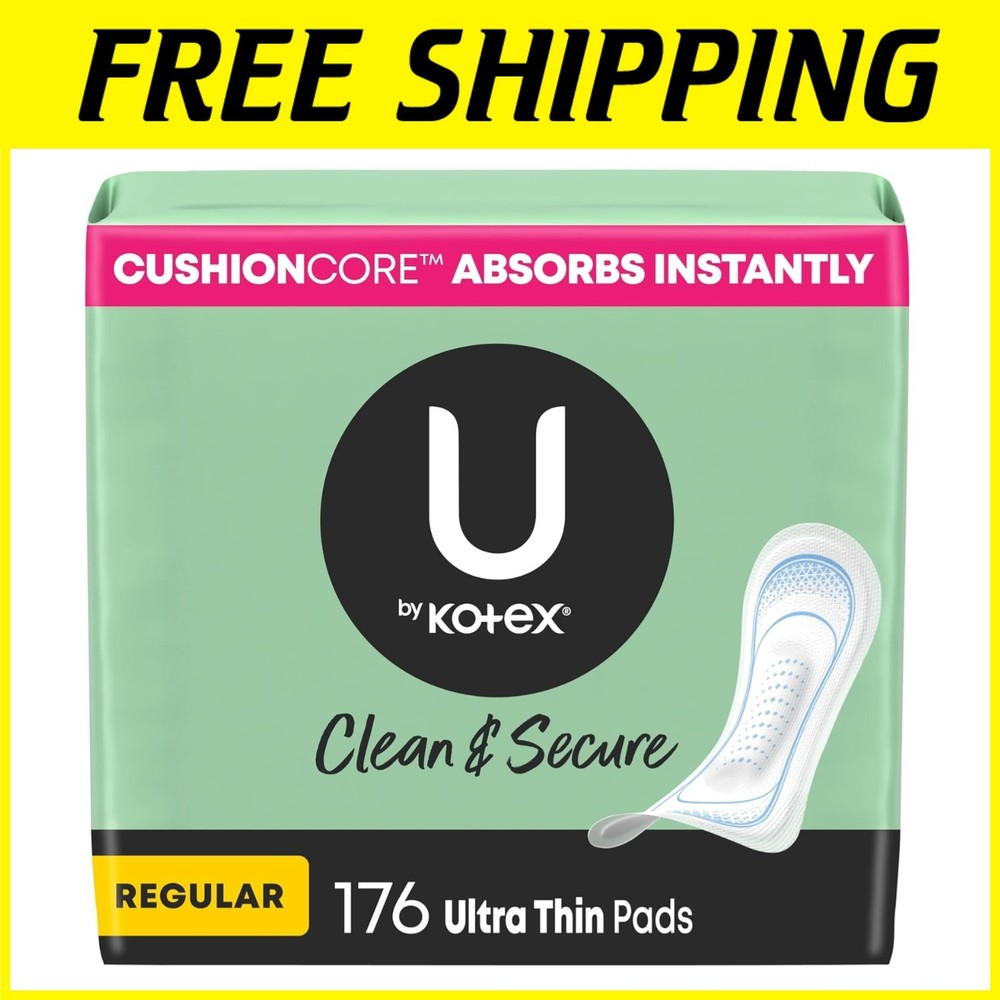 Hypoallergenic Menstrual Pads, Regular Absorbency, 176 Count