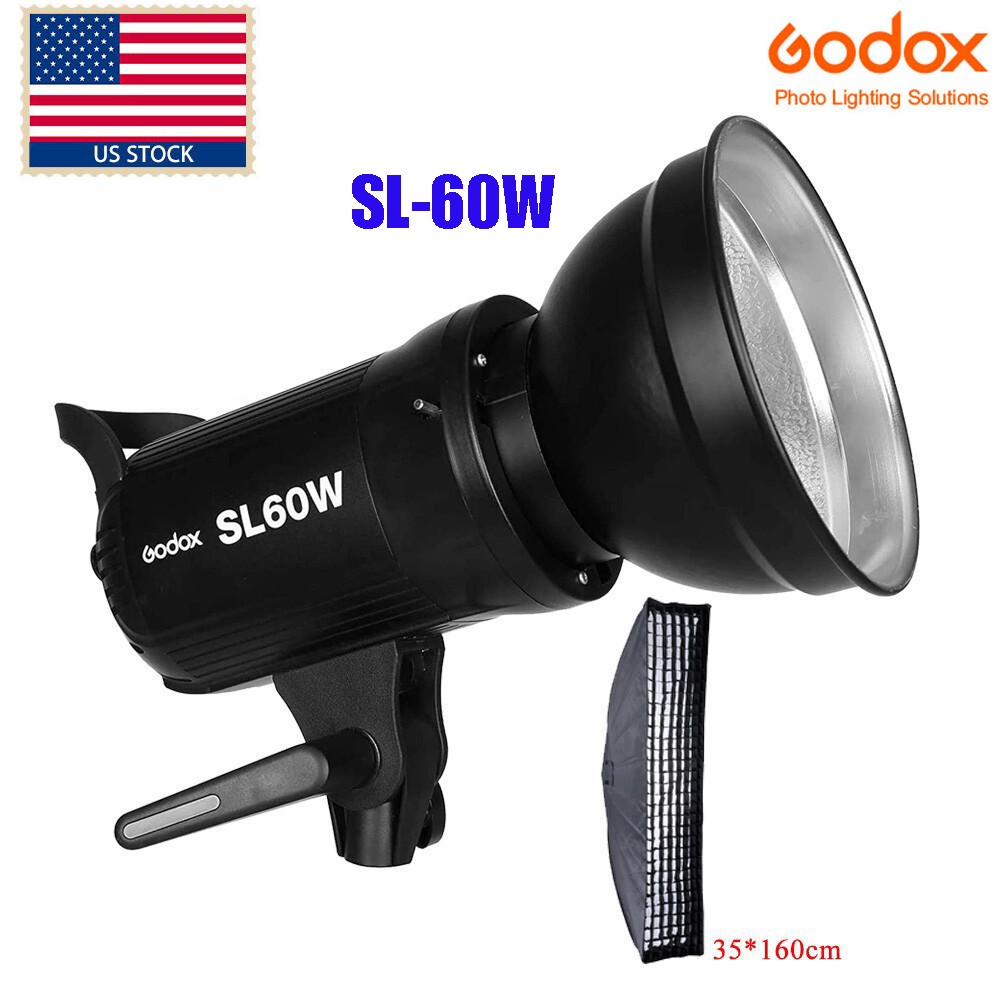 Godox SL-60W Studio Video LED Continuous Light 35*160cm Grid Bowens Softbox