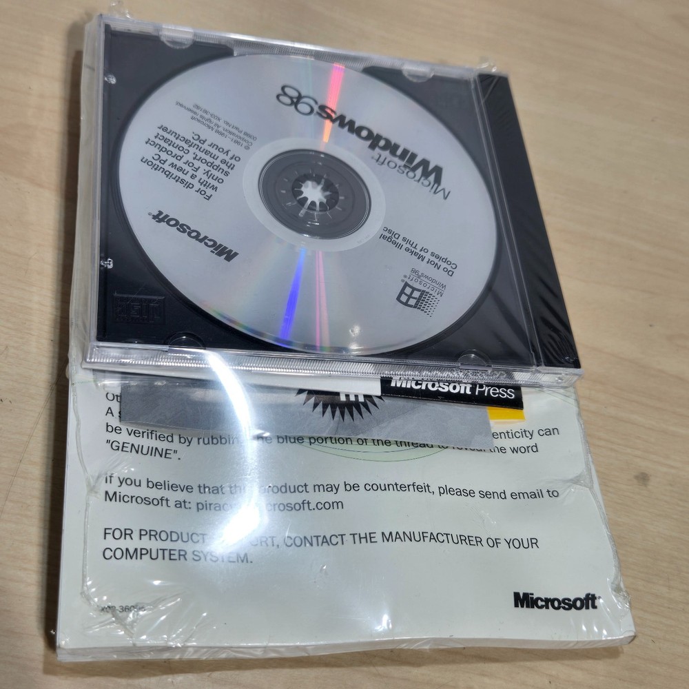 MICROSOFT WINDOWS 98 FIRST EDITION FULL OPERATING SYSTEM MS WIN =NEW SEALED=