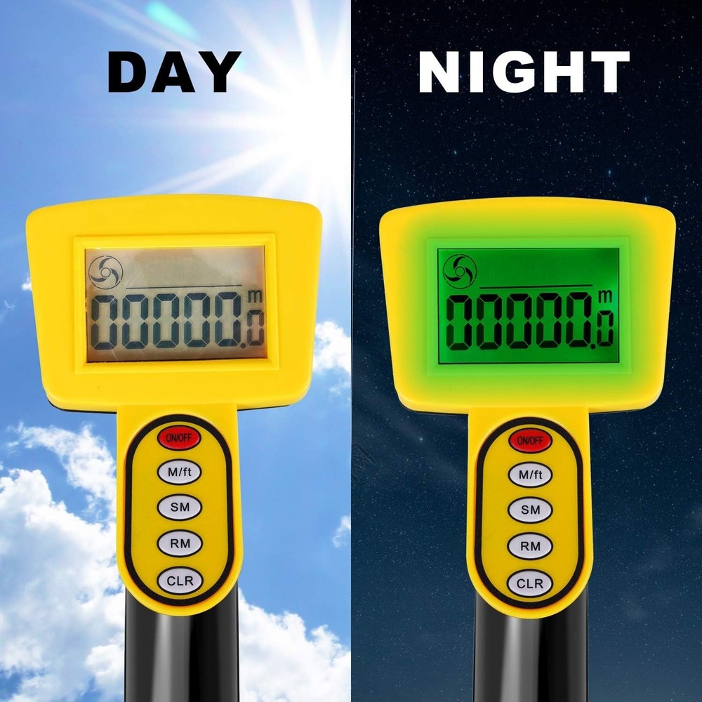 Measuring Wheel Digital Display Foldable Feet Meter Backlit Easy Carrying