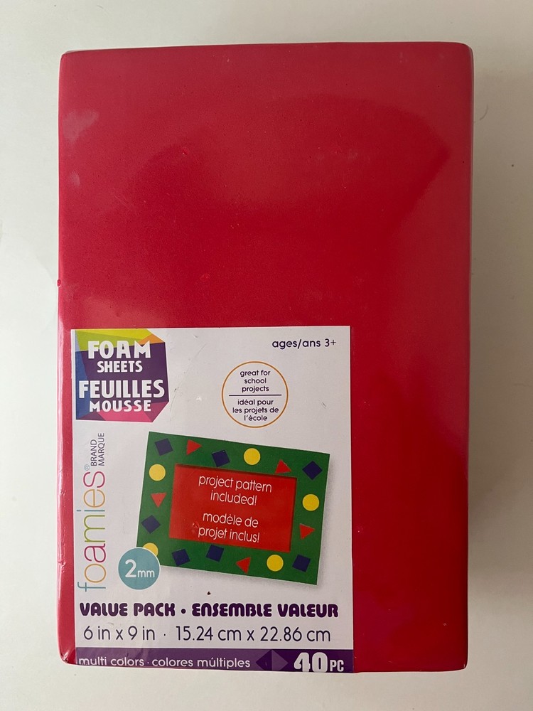 Foamies Brand 6x9 Value Pack Foam Sheets 40 pc Multicolor NEW