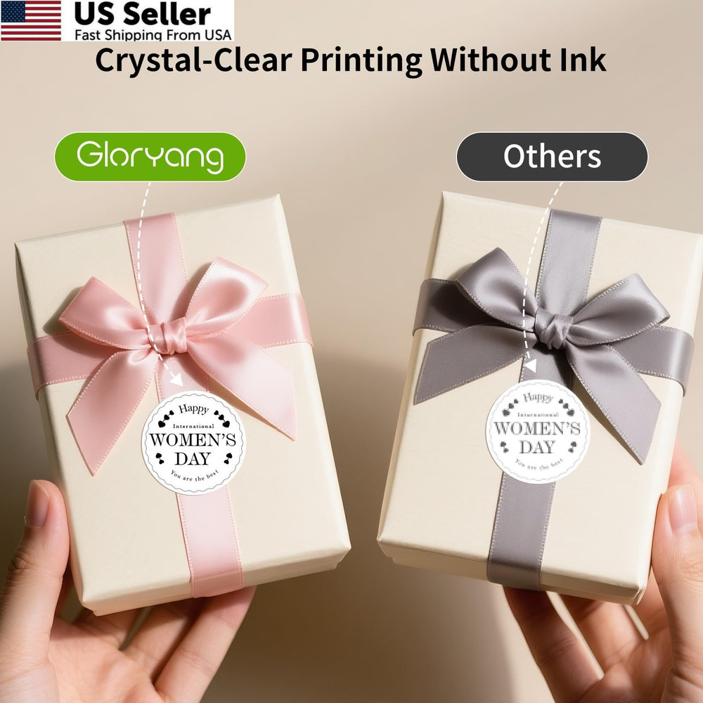 Gloryang 2" x Round Thermal Labels – 6 Rolls – White Circle X 2",