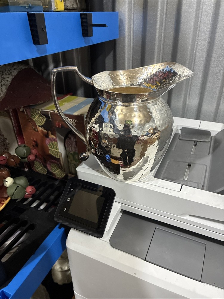 Hammered Silver Plate Pitcher Made in India