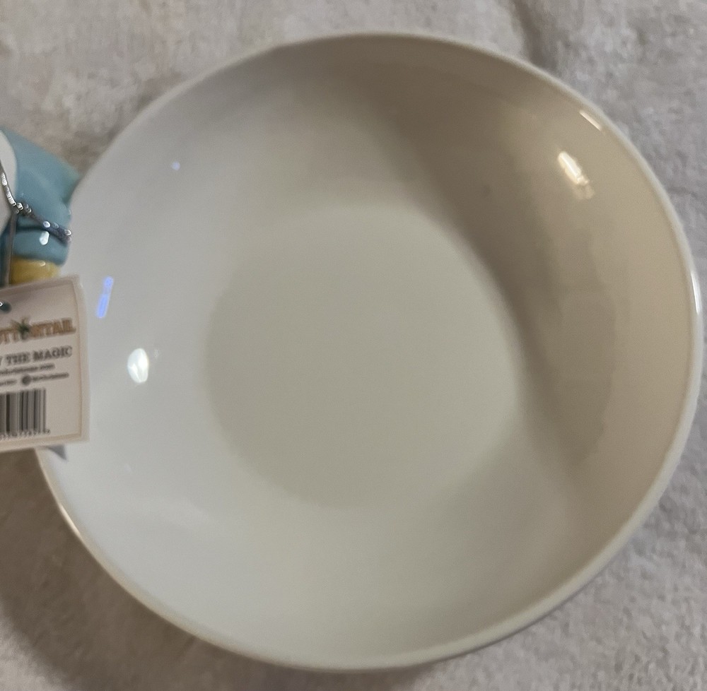 Mr. Cottontail 8" Ceramic Easter Illuminated Candy Dish Chick & Easter Basket