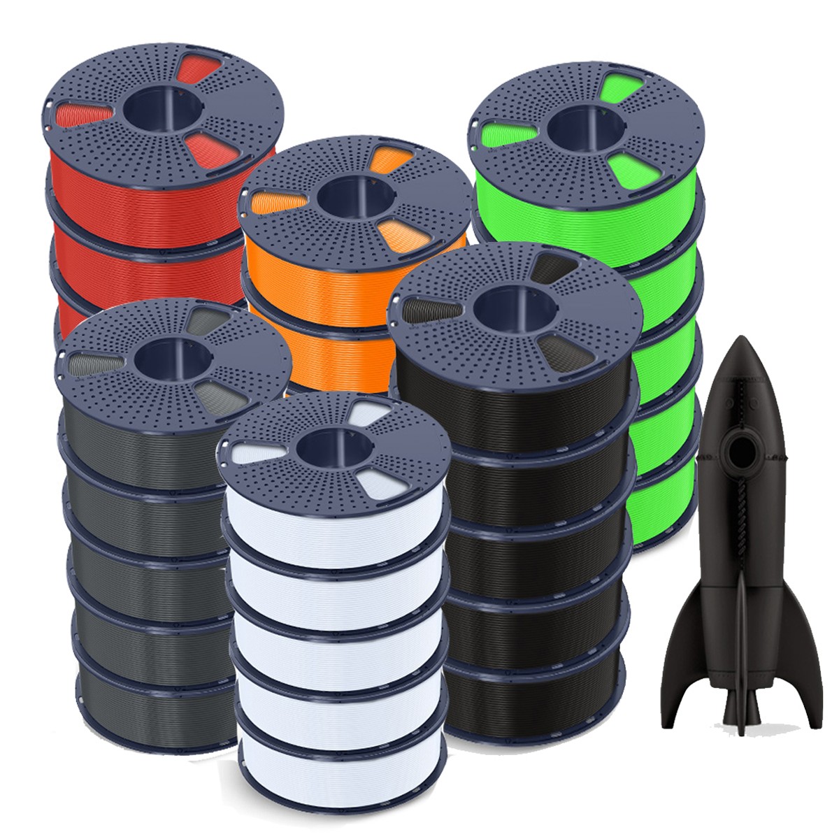 SUNLU 10KG PLA PLA+2.0 Meta SILK PETG ABS 3D Printer Filament 1.75mm 1KG/ROLL