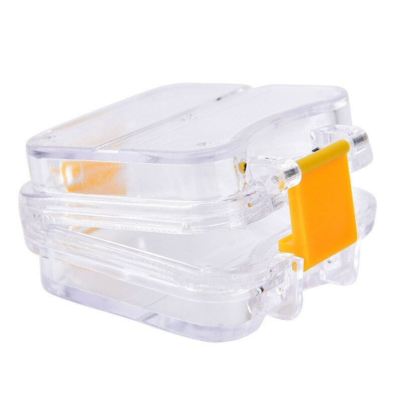 Clear Tooth Bath Box Case Dental False Teeth Storage Box With Hanging Net