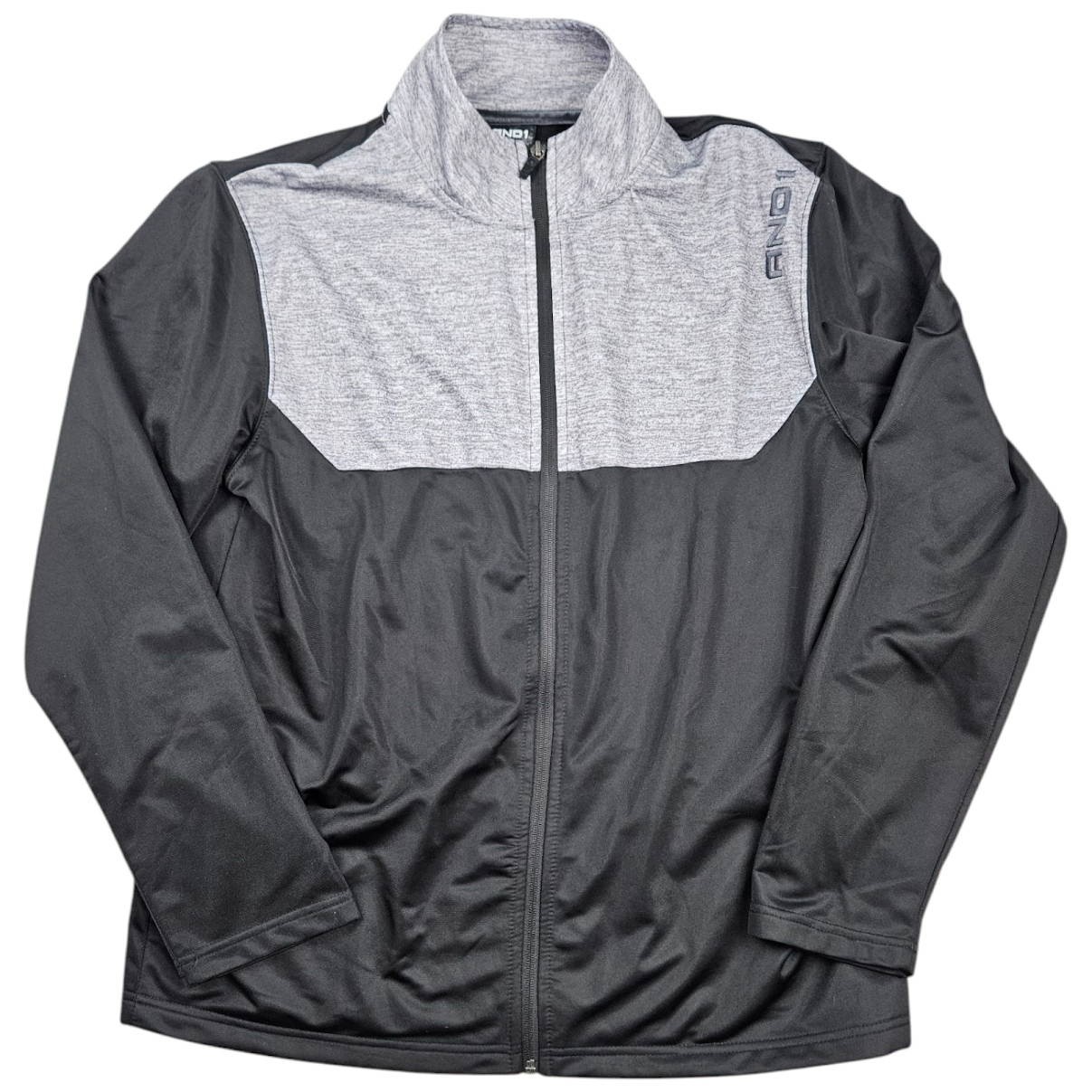 And1 Men's Full Zip Basketball Track Jacket Large Black Gray