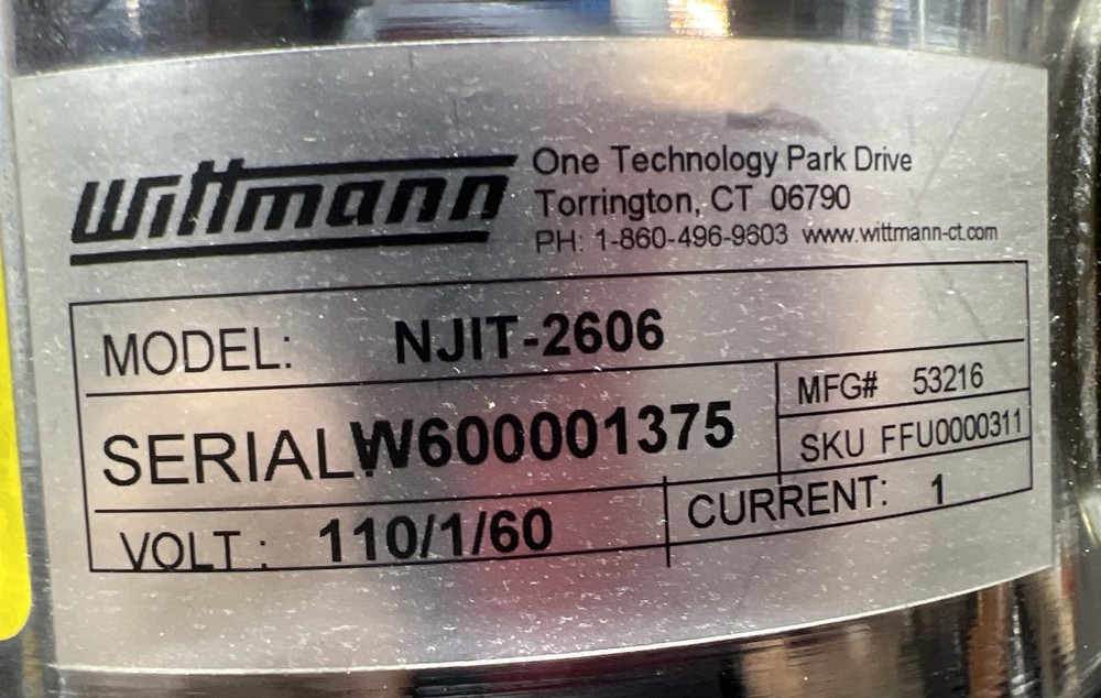 Wittmann Model NJIT-2606 Vacuum Loader Used Surplus