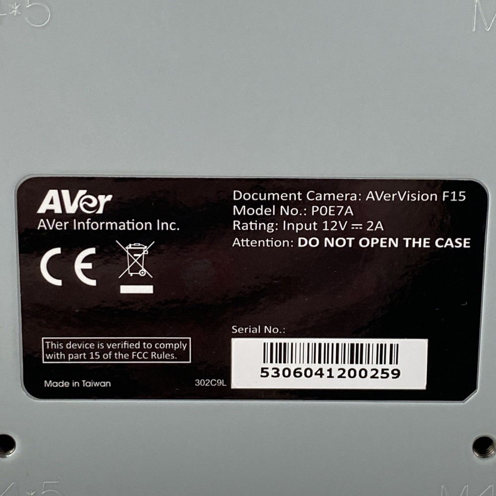 AVerVision F15 POE7A Flexible Arm Document Camera